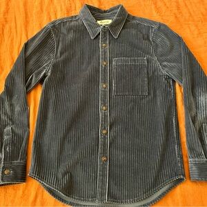 Madewell Corduroy Easy Long Sleeve Shirt - Warm Midnight - Men’s Small